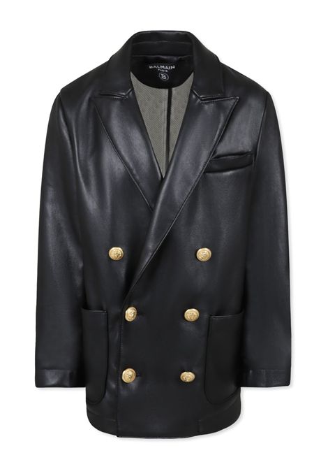 Blazer in pelle sintetica BALMAIN KIDS | BW2P94 A0165930OR